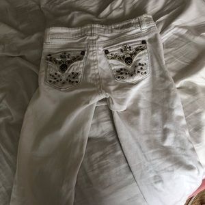 White jeans with jewels